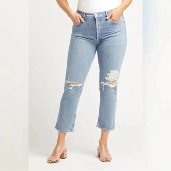 AGOLDE Riley High Rise Straight size 25 B226 - Picture 2 of 7